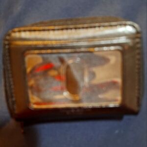 Black Leather Card Holder Mini Wallet